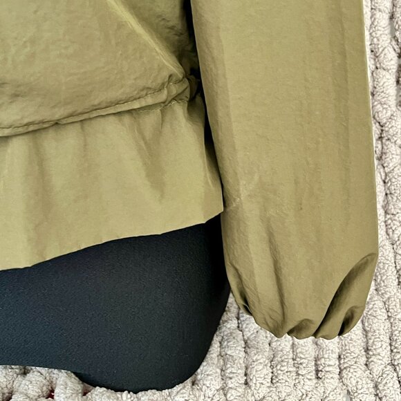 Zara Olive Green Cinched Jacket Size Medium - Picture 11 of 13